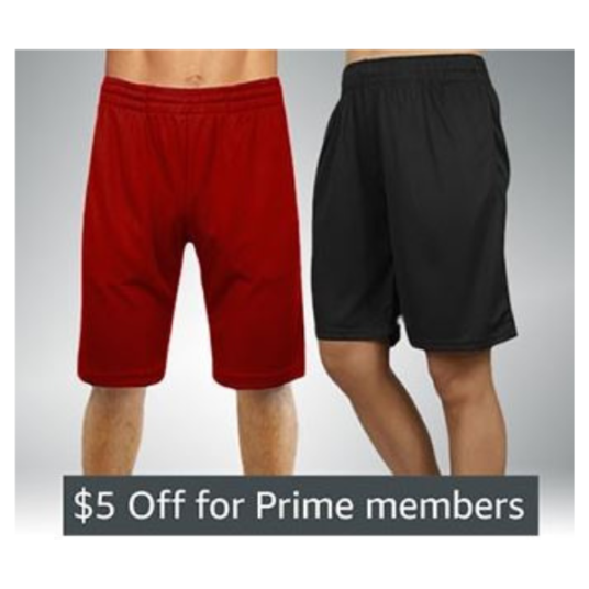 4-pack of men’s or women’s mesh shorts for $14 for Prime members