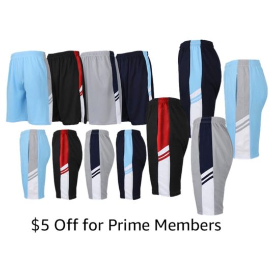 4-pack of men’s or women’s mesh shorts for $17 for Prime members