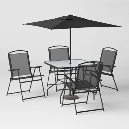 Room Essentials 6-piece patio dining set with umbrella for $99 with in-store pickup