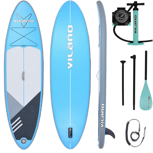 Vilano Pathfinder Inflatable SUP stand-up paddleboard bundle for $149