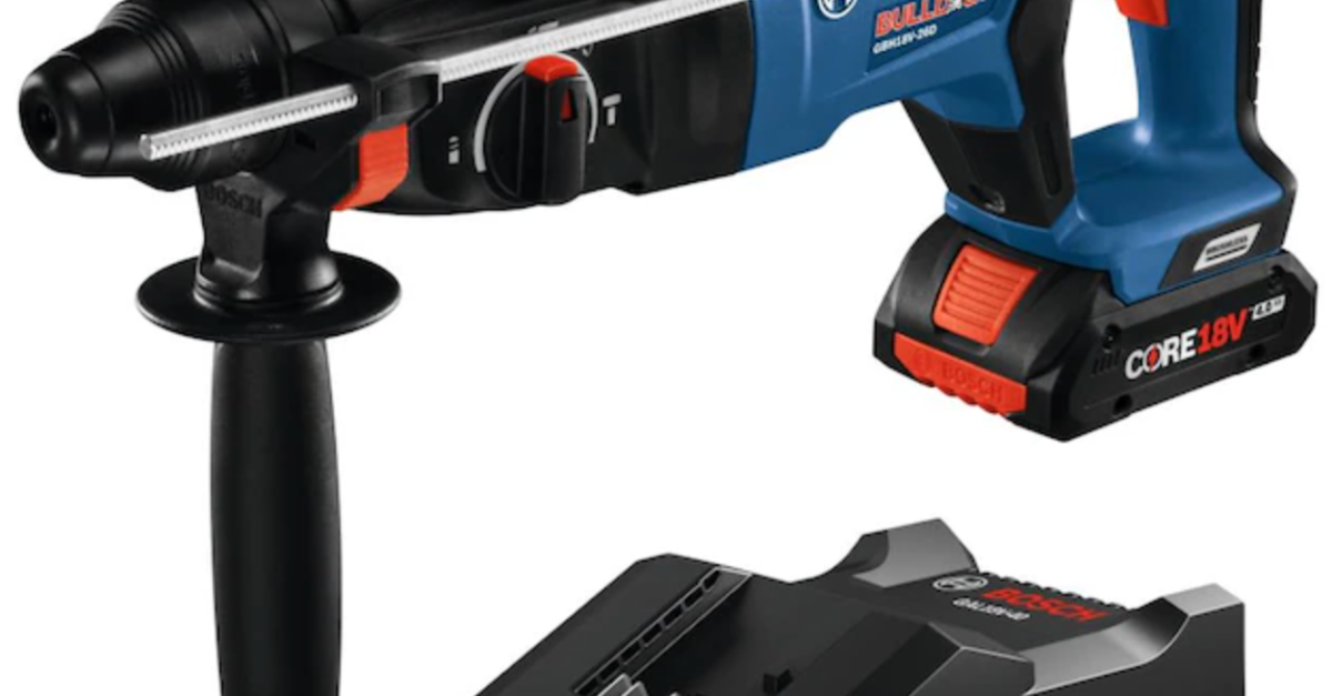 Today only: Bosch Bulldog CORE 18V-volt cordless rotary hammer drill with battery for $159