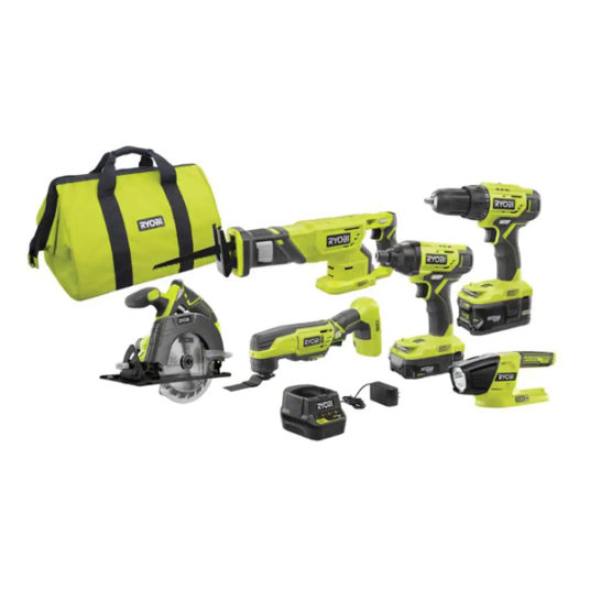 Today only: Ryobi ONE+ 18V lithium-ion 6-tool cordless combo kit for $169