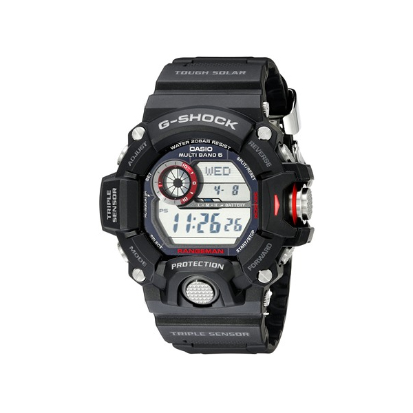 Casio men’s GW-9400-1CR stainless steel solar watch for $188