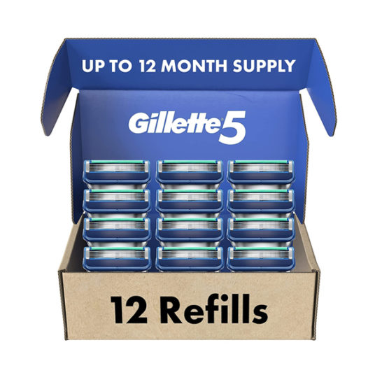 Gillette5 men’s 12-count razor blade refills for $16