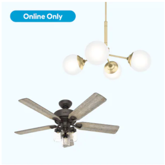 Today only: Take 20% off select Hunter ceiling fans and lighting