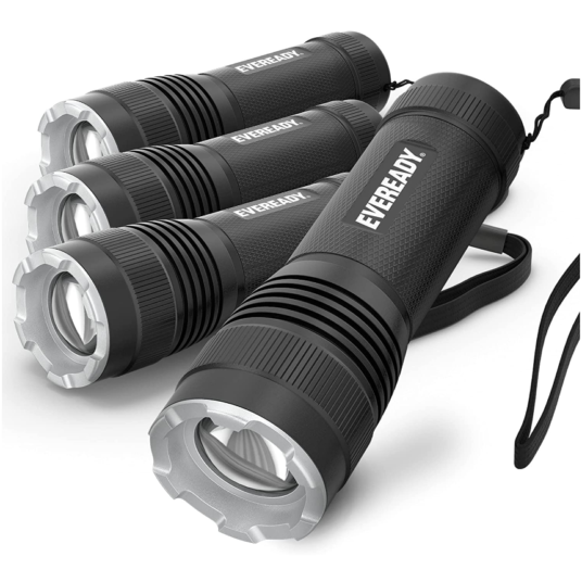 4-pack of Eveready LED tactical flashlights for $11