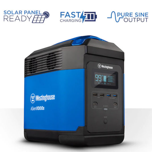 Today only: Save $63 on the Westinghouse 1000-rated/3000-peak watt solar generator