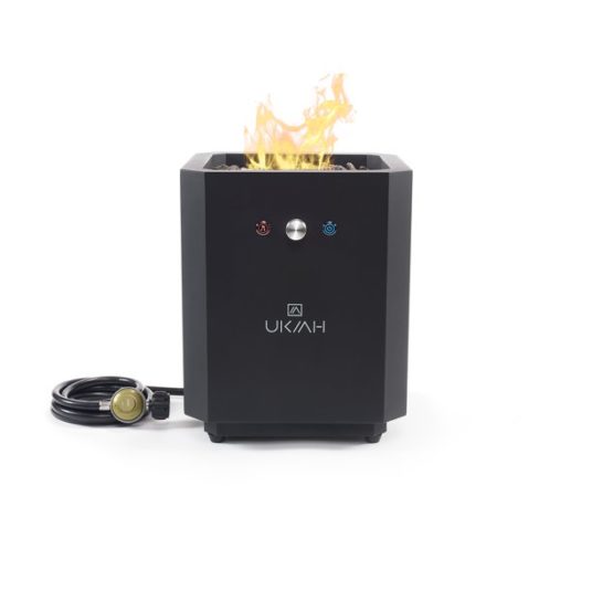 Ukiah Note portable audio propane fire pit with Beat to Music technology for $99