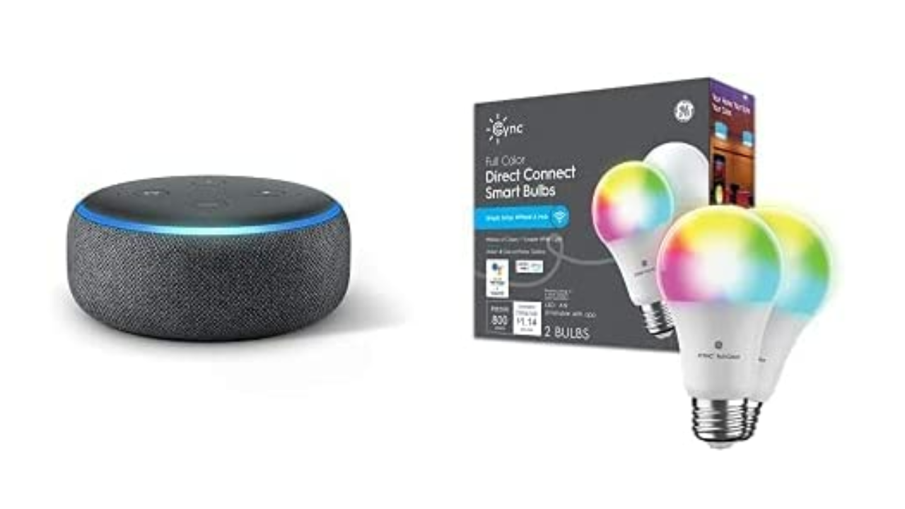 Prime members: Amazon Echo Dot + 2 FREE GE LED smart bulbs for $18 - Clark  Deals