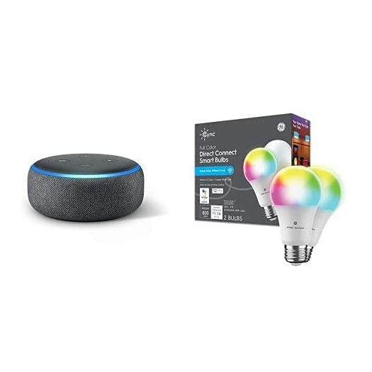 Prime members: Amazon Echo Dot + 2 FREE GE LED smart bulbs for $18