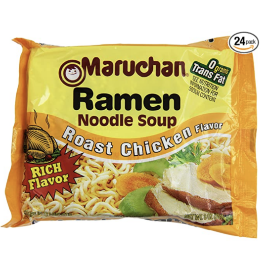 24-pack Maruchan roast chicken ramen noodles for $6