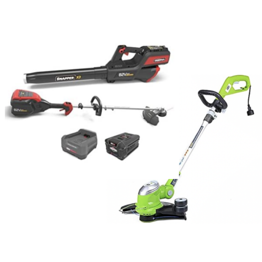 Trimmers, sweepers and blowers from $35