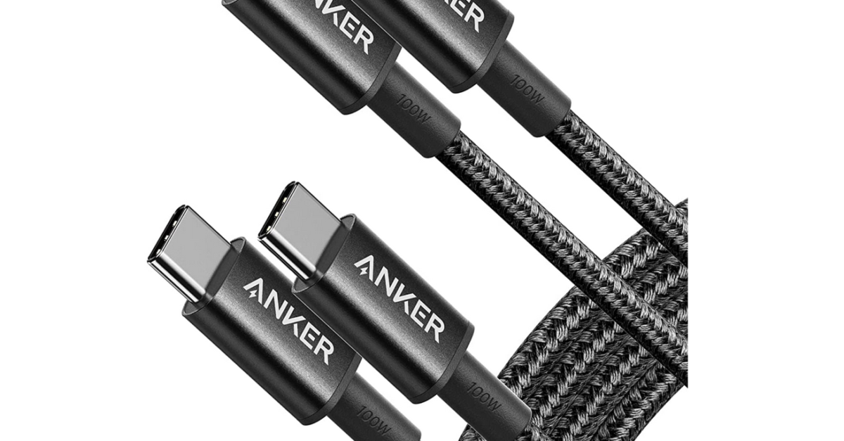 2-pack Anker 333 USB C to USB C 6-foot charging cables for $15