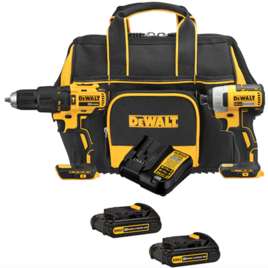 Today only: Dewalt 2-tool 20-volt brushless power tool combo kit for $149