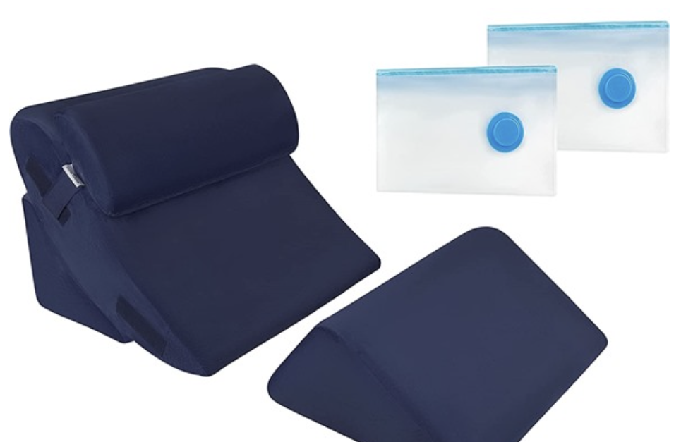 Today only: Luxe Casa 4-piece orthopedic bed wedge pillow set for $70