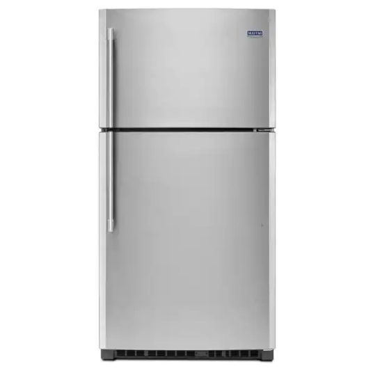Maytag 21-cu ft. top freezer stainless steel refrigerator with ice maker for $816