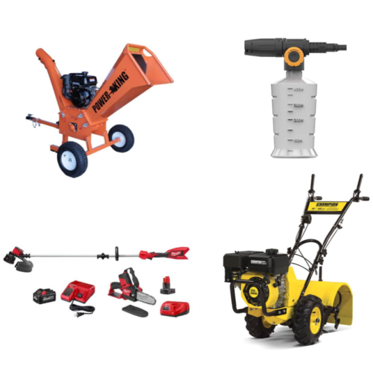 Today only: Select outdoor power tools from $120, accessories from $14
