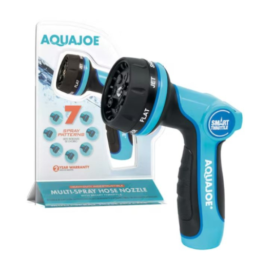 Aqua Joe heavy duty indestructible adjustable hose nozzle for $13