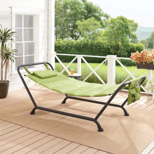 Mainstays Belden Park polyester hammock with stand and pillow for $30
