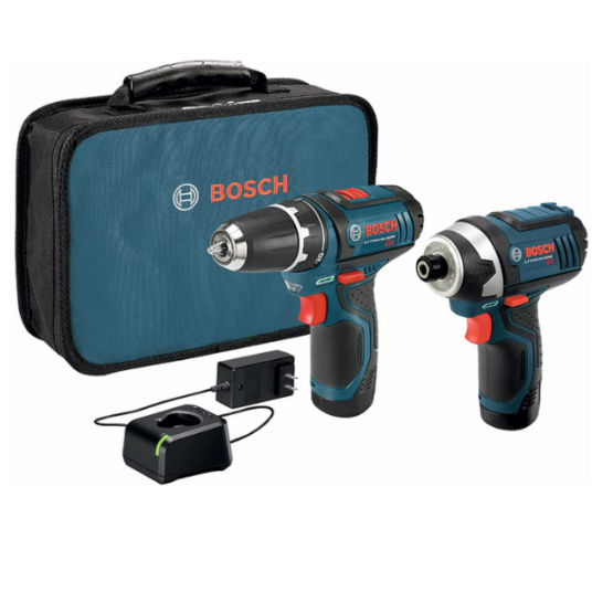 Bosch 2-tool 12-volt power tool combo kit with soft case for $99
