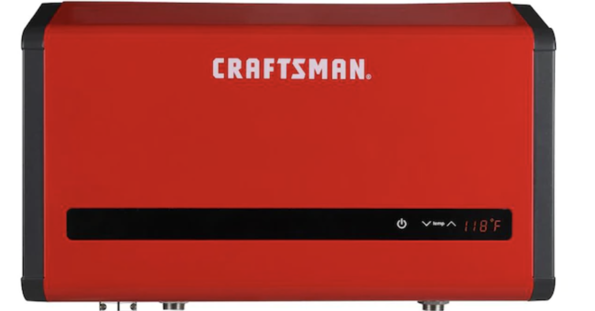 Today only: Select Craftsman tankless electric water heaters from $370