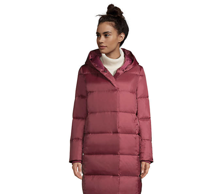 Women’s wrap quilted down coat with hood for $30