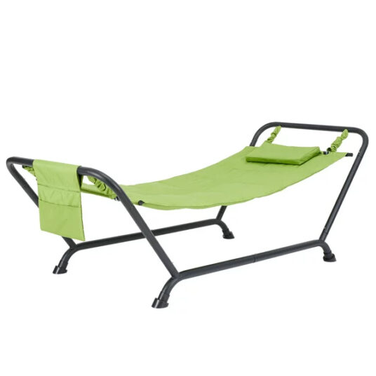 Mainstays Belden Park polyester hammock with stand and pillow for $40