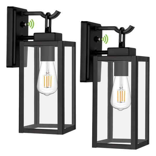 2-pack dawn to dusk wall sconce light fixtures for $38