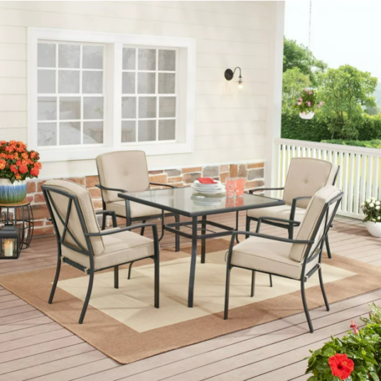 5-piece Mainstays Forest Hills patio dining set for $116