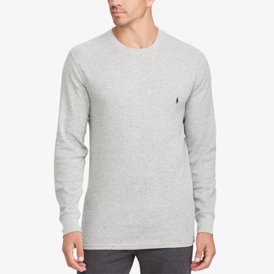 Polo Ralph Lauren men’s waffle-knit thermal pajama shirt for $15