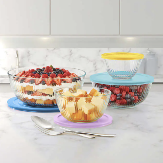 Costco members: Pyrex 8-piece glass sculpted mixing bowls for $18 shipped