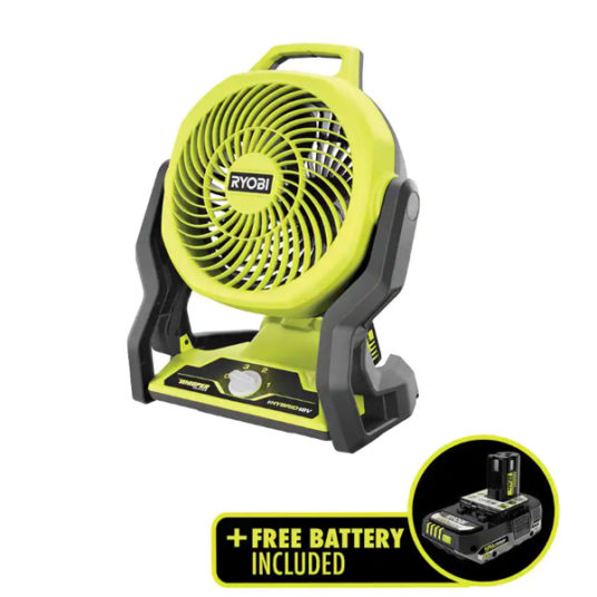 Ryobi ONE+ 18V cordless fan with lithium-ion battery for $59