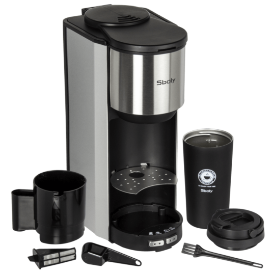 Sboly 3000 grind & brew automatic single serve coffee maker + mug for $38 shipped