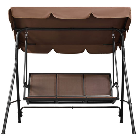 Topeakmart 3-seat outdoor patio metal frame swing chair for $135