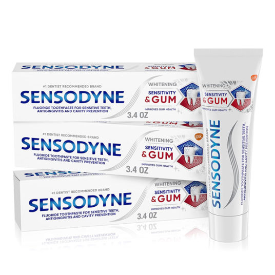 3-pack 3.4-oz. Sensodyne sensitivity & gum whitening toothpaste for $8