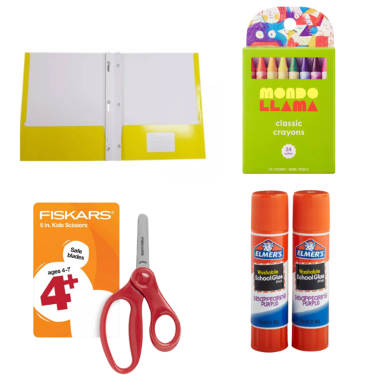 School supplies from $0.15 at Target
