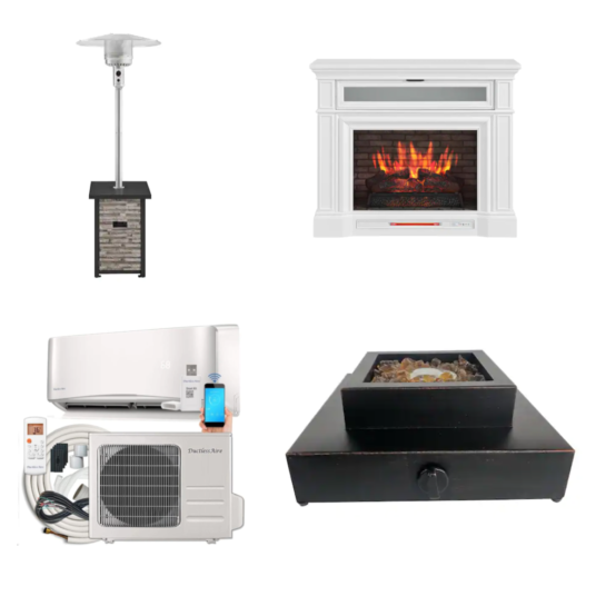 Today only: Firepits, mini-splits, electric fireplaces & more from $58