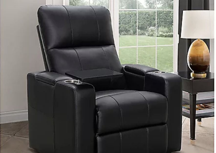 Travis Power theater recliner with table for $399