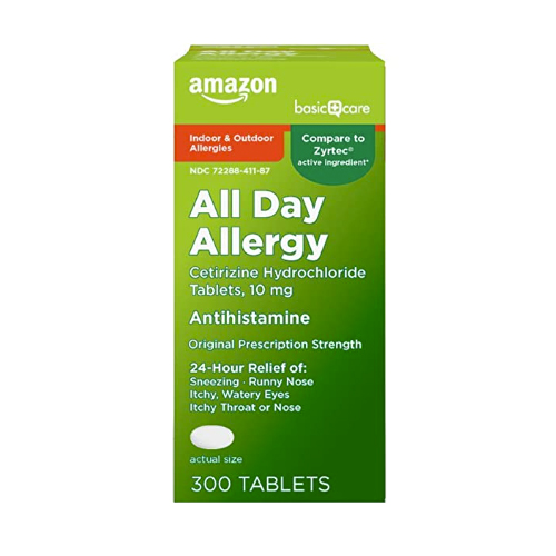 Amazon Basic Care All Day Allergy tablets for $7