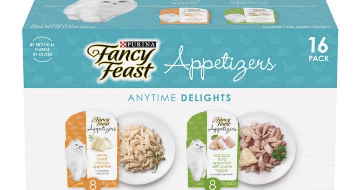 16-count Fancy Feast Appetizers cat food for $11