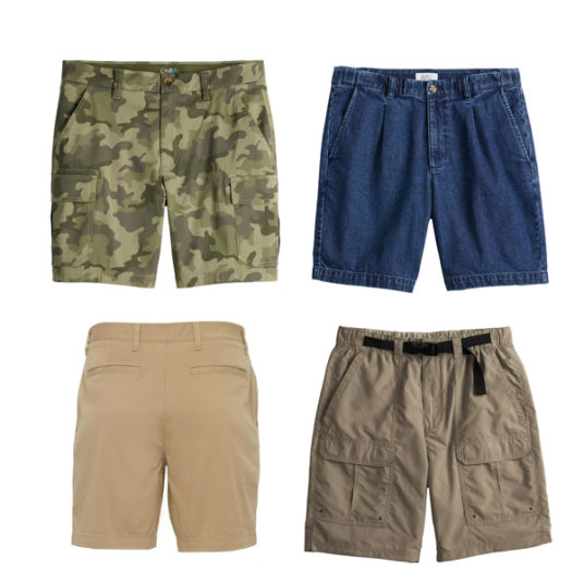 Men’s Croft & Barrow cargo shorts for $6 at Kohl’s
