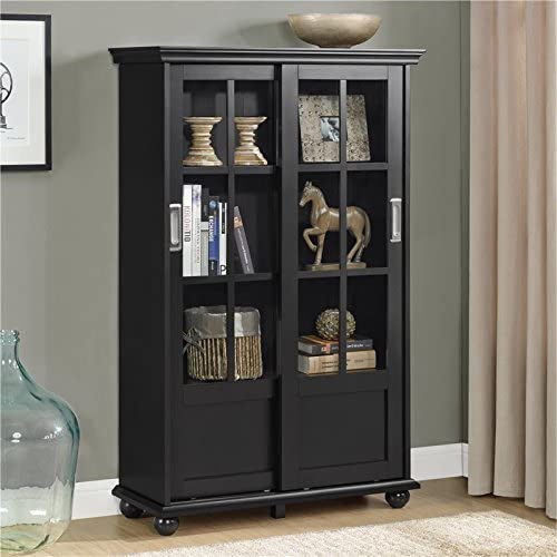 Ameriwood Home Aaron Lane bookcase with sliding glass doors from $153