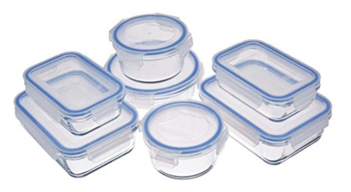 Today only: 14-piece Amazon Basics glass locking lids food storage container set for $19
