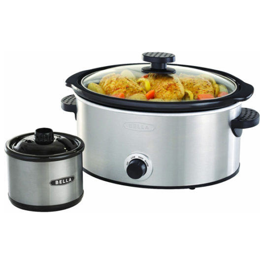 Bella 5-quart slow cooker with dipper for $18