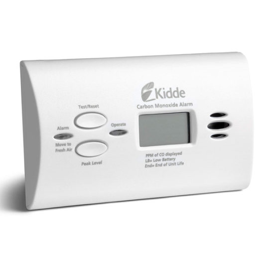Kidde battery operated carbon monoxide alarm with digital display for $19