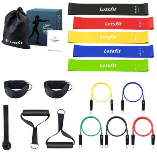 Today only: 10-piece Letsfit resistance band bundle for $21 shipped