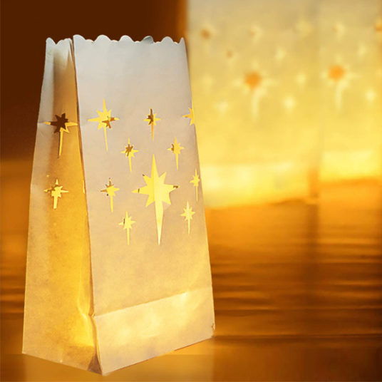 Homeory 50-piece luminary bags with star design for $20