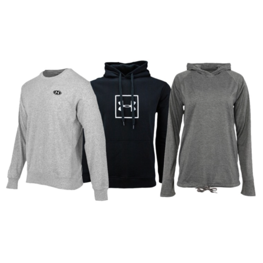 Men and women’s Under Armour apparel from $18