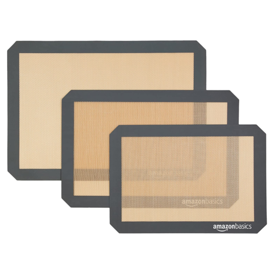 3-pack AmazonBasics silicone baking mats for $8