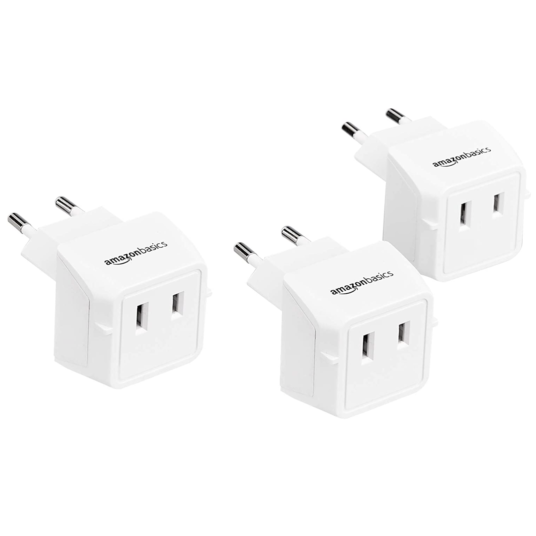 3-pack travel adapters for $3
